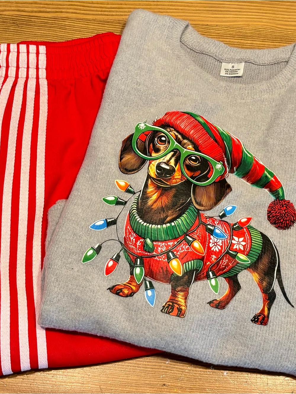 Holiday Dachshund Graphic Sweater & Pants Bundle